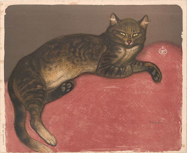L'Hiver: Chat sur un Coussin 1909-Théophile-Alexandre Steinlen, Poster Print