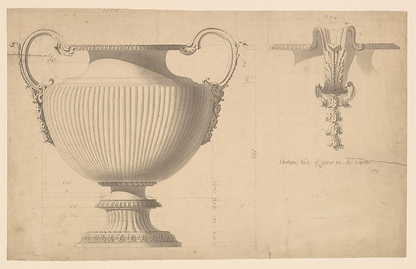 Antique Vase of Copper in the Capitol c1750–55-Sir William Cha, Poster Print