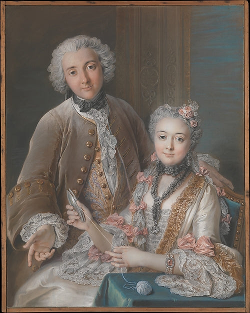 Charles Antoine Coypel:François de Jullienne and His Wife 17-16x12"(A3) Poster