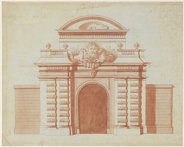 Elevation of an Entrance to a Riding School 18th cent-Anonymou, Poster Print