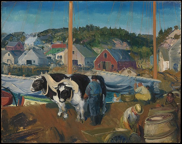 George Bellows - Ox Team Wharf at Matinicus 1916, Poster Print Wall Art
