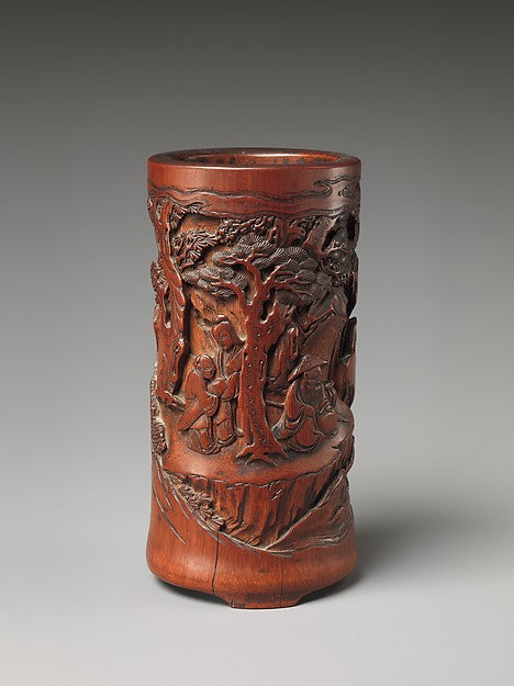 Brush Holder with Fisherman and Traveler 19th cent,16x12"(A3)Poster