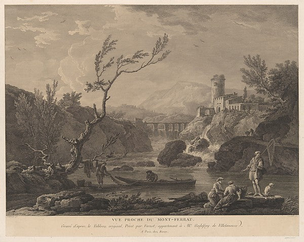 Vue Proche du Mont-Ferrat-Jean Jacques Le Veau, After Joseph V,16x12"(A3)Poster