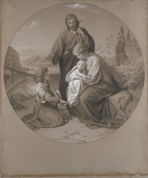 Holy Family 1872-Carl Müller,16x12"(A3) Poster