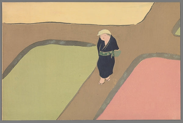 “Rice Paddies in Spring” from Flowers of a Hundred Worlds p,16x12"(A3)Poster