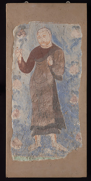 Monk Holding a Lotus c6th–7th cent,Classic Ming China Image, Poster Print Wall Art