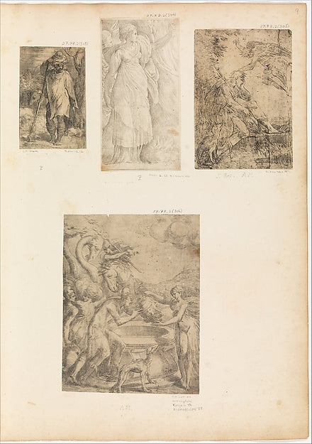 Rebecca and Eleazer at the Well cmid-1540s-Andrea Schiavone , Poster Print Wall Art