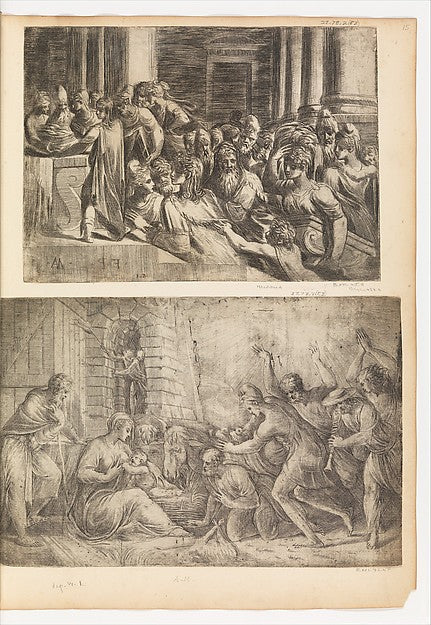 The Nativity c1558–60-Andrea Schiavone c1510?–1563 Venice),16x12"(A3)Poster