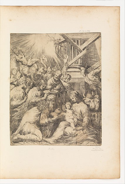 Adoration of the Magi c1553–60-Andrea Schiavone c1510?–1563, Poster Print Wall Art
