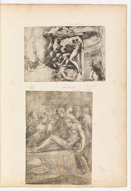 The Lamentation Over the Dead Christ c1545–50-Andrea Schiavone, Poster Print Wall Art
