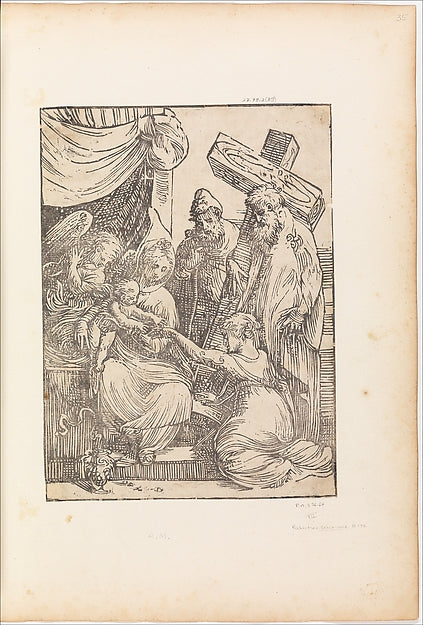 The Mystic Marriage of St. Catherine with St. Joseph an Ange, Poster Print Wall Art
