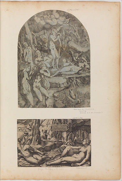 Venus and Nymphs Bathing 1543-Antonio Fantuzzi, After Parmigia, Poster Print Wall Art