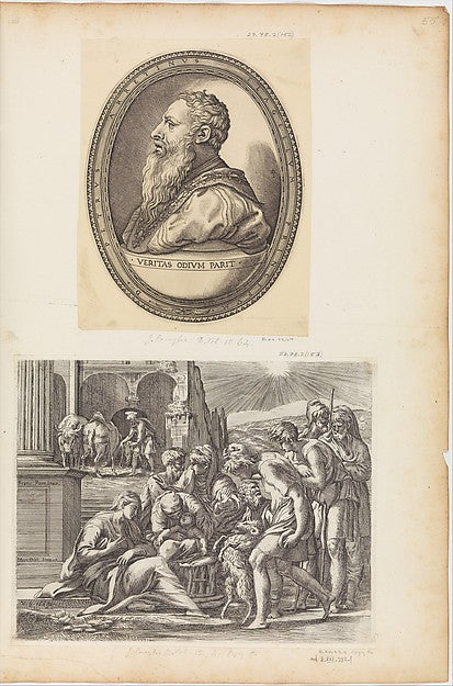 The Adoration of the Shepherds-Etched by Giovanni Jacopo Carag, Poster Print Wall Art