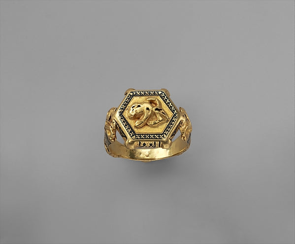 :Ring with Seated Lion 12th century-16x12"(A3) Poster