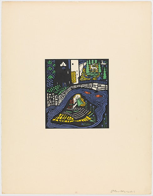 Schlafende Frau from the series Die Träumenden Knaben 1908-, Poster Print Wall Art