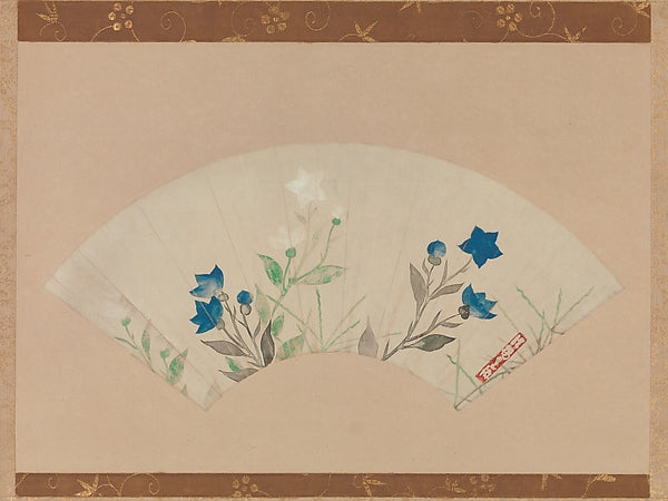 Chinese Bellflowers-Follower of Ogata Krin,Classic Ming China Image, Poster Print