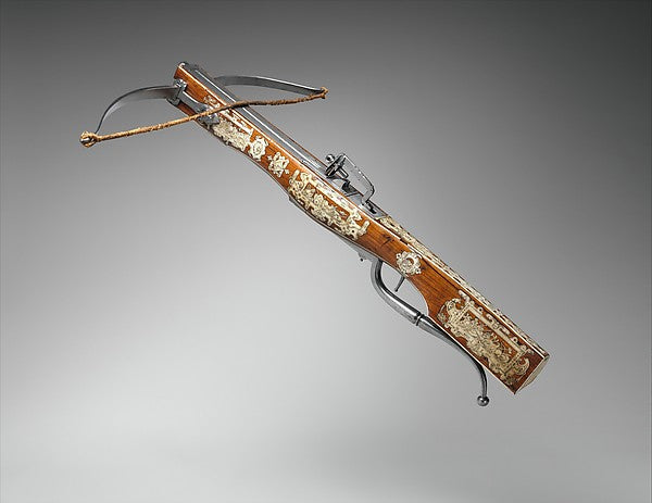 Pellet and Bolt Crossbow Combined with a Wheel-Lock Gun c1570–, Poster Print Wall Art