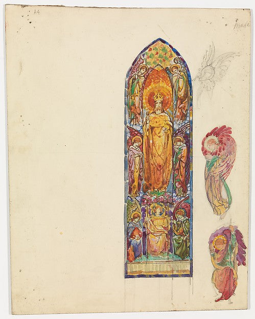 Design for window late 19th–early 20th cent Possibly Tiffany G, Poster Print Wall Art