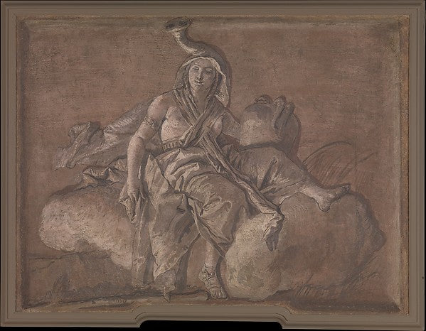 Giovanni Domenico Tiepolo:Africa -16x12"(A3) Poster