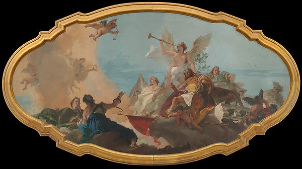 Giovanni Battista Tiepolo:The Glorification of the Barbaro F-16x12"(A3) Poster