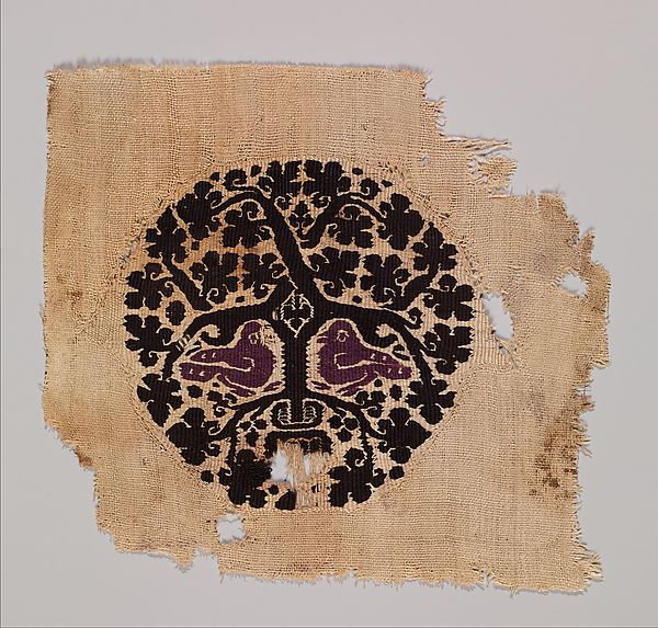 :Orbiculus with Grapevine Inhabited by Two Purple Birds Emer-16x12"(A3) Poster