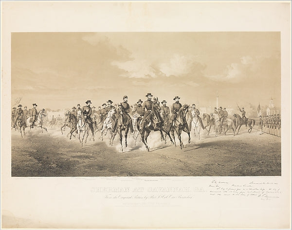 Sherman at Savannah Georgia 1865-Otto Botticher, 1811–1866 Br,16x12"(A3)Poster