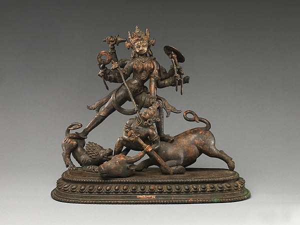 The Goddess Durga Slaying Mahisha 14th cent,16x12"(A3)Poster