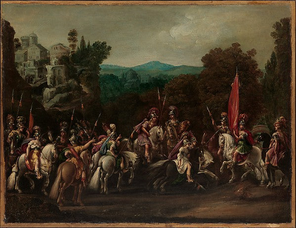 Claude Déruet:Departure of the Amazons 1620s-16x12"(A3) Poster