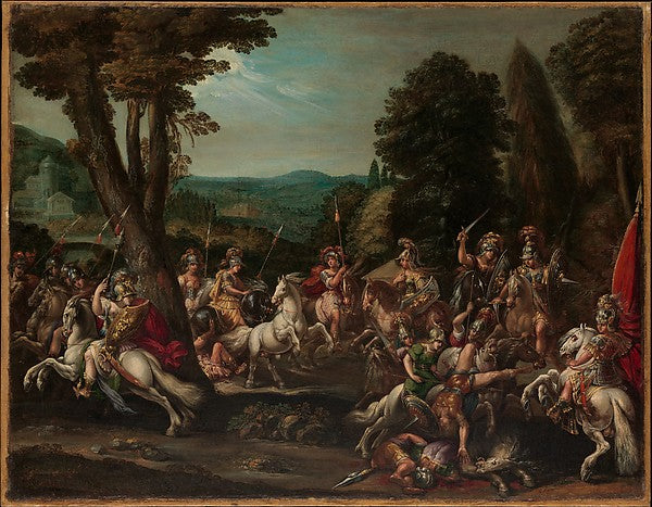 Claude Déruet:Triumph of the Amazons 1620s-16x12"(A3) Poster