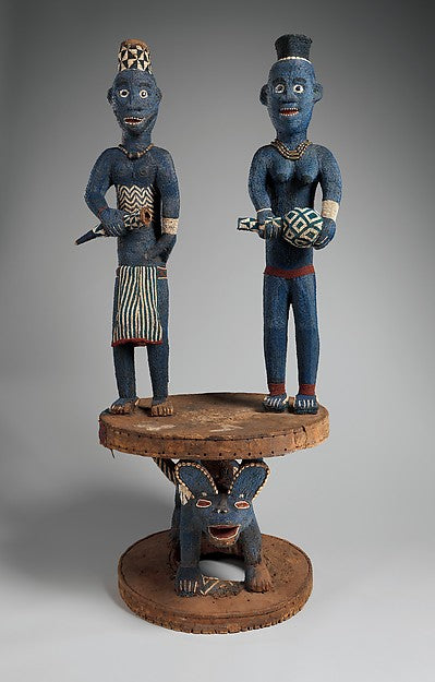 :Throne of Njouteu: Royal Couple Late 19th–early 20th centur-16x12"(A3) Poster