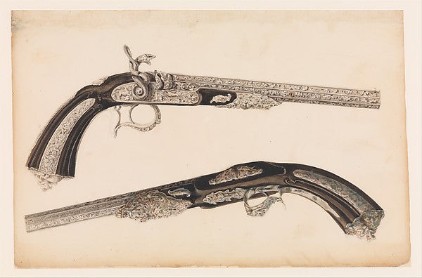 Designs for the Ornament of Swords and Firearms c1850–60, Poster Print Wall Art
