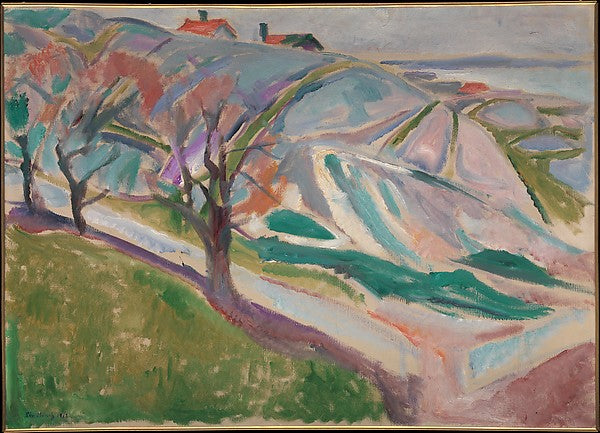 Edvard Munch - Landscape Kragerø 1912, Poster Print Wall Art