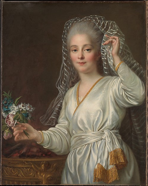 François Hubert Drouais:Portrait of a Young Woman as a Vesta-16x12"(A3) Poster