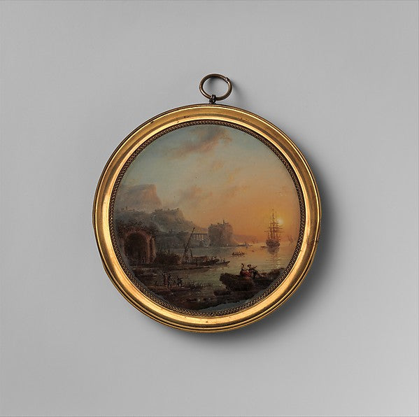 French Painter:View of a Harbor -16x12"(A3) Poster