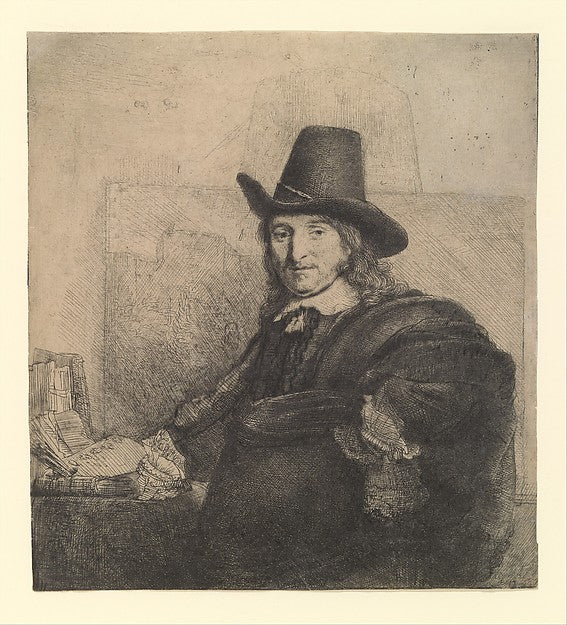 Jan Asselijn Painter c1647-Rembrandt ,16x12"(A3)Poster