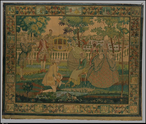 Cartoon c1922–30 Gobelins Tapestry Looms Company , New York, N, Poster Print