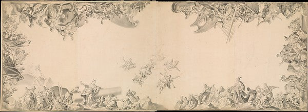 Design for a Ceiling: The Four Parts of the World 1725-Giovan,16x12"(A3) Poster