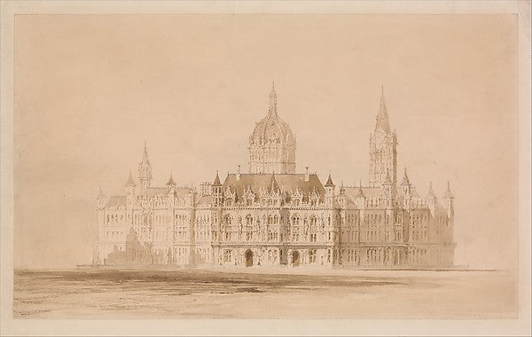 Competition Drawing for the Manchester Town Hall 1866-Thomas A, Poster Print