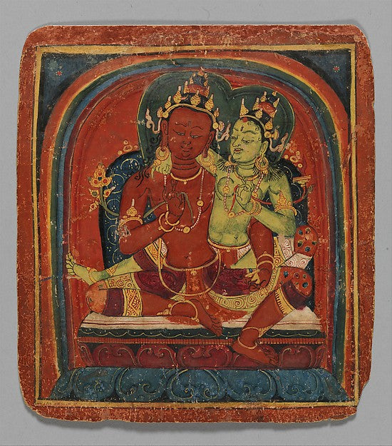 Initiation Card - Bodhisattva Samantabhadhra early 15th cent, Poster Print Wall Art