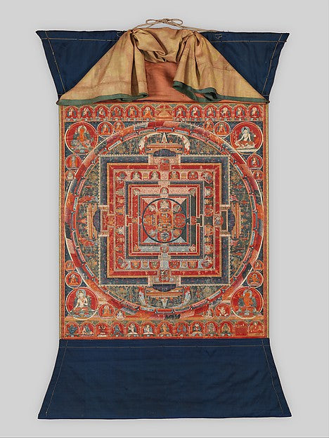 Mandala of the Forms of Manjushri the Bodhisattva of Transcen, Poster Print Wall Art