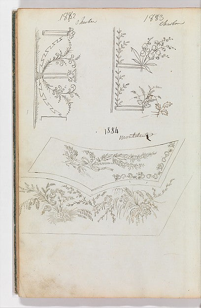 Scrapbook of Designs for Embroidered Waistcoats -1785-,16x12"(A3)Poster