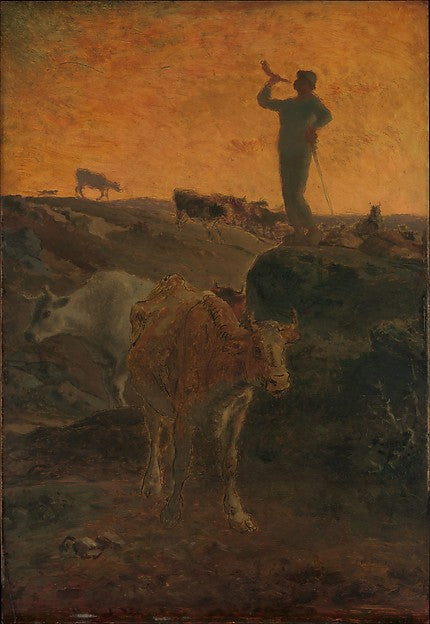 Jean-François Millet:Calling the Cows Home c1872-16x12"(A3) Poster