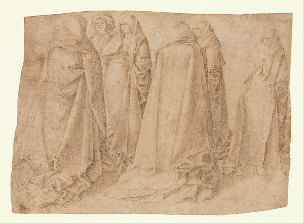Attributed to Antonello da Messina:Group of Draped Figures e-16x12"(A3) Poster