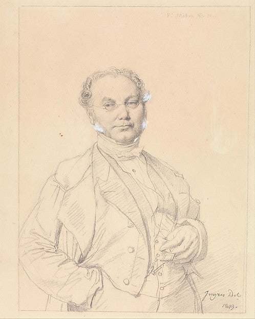 Jean Auguste Dominique Ingres:Dr. François Mêlier 1849-16x12"(A3) Poster