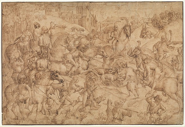 Flanders:Bear Hunt c1470–90-16x12"(A3) Poster