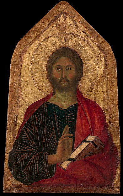 Segna di Buonaventura:Christ Blessing c1311-16x12"(A3) Poster