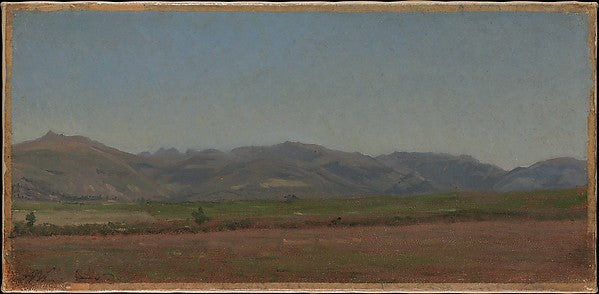 Auguste-François Bonheur:Landscape with Distant Mountains -16x12"(A3) Poster