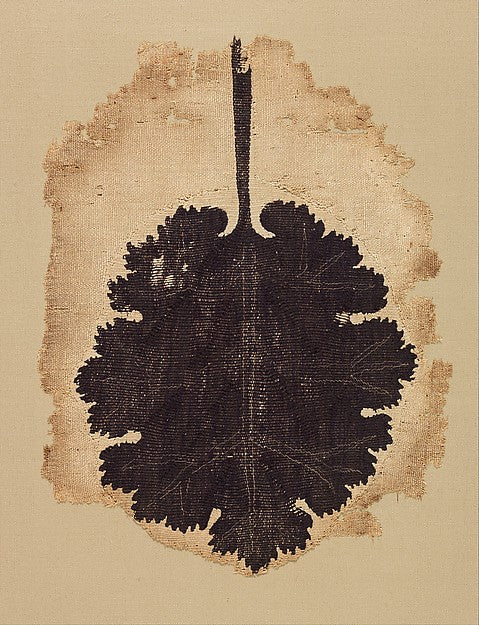 :Textile Fragment with a Leaf 4th century-16x12"(A3) Poster