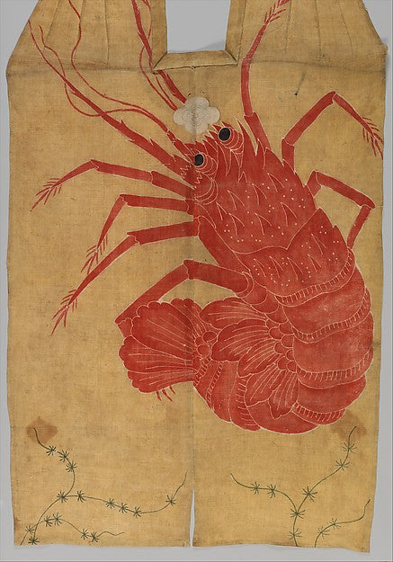 Kygen Overvest with Japanese Lobster 18th cent,Classic Ming China Image, Poster Print Wall Art