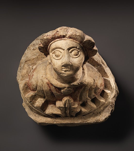 :Corbel with Human Bust and Acanthus Leaves 5th–6th century-16x12"(A3) Poster